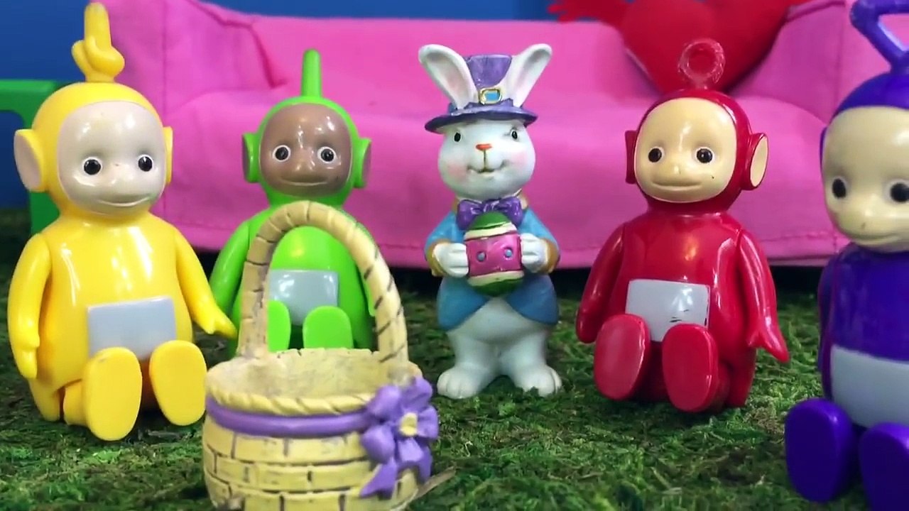 TODDLERS EASTER EGG Hunt TELETUBBIES TOYS and EASTER Bunny Learning Colors!-qZZ7pb0s1iM