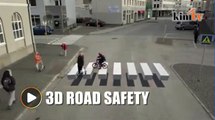 Icelandic town creates 3D zebra crossing to slow down cars