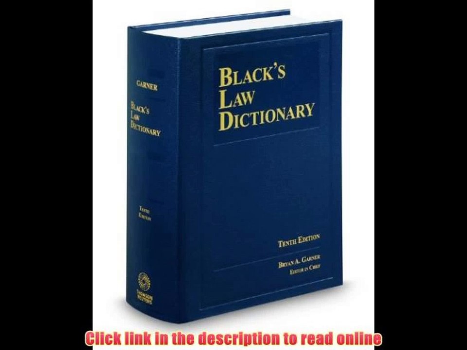 Download Black's Law Dictionary (Black's Law Dictionary (Standard Edition)) Full Book