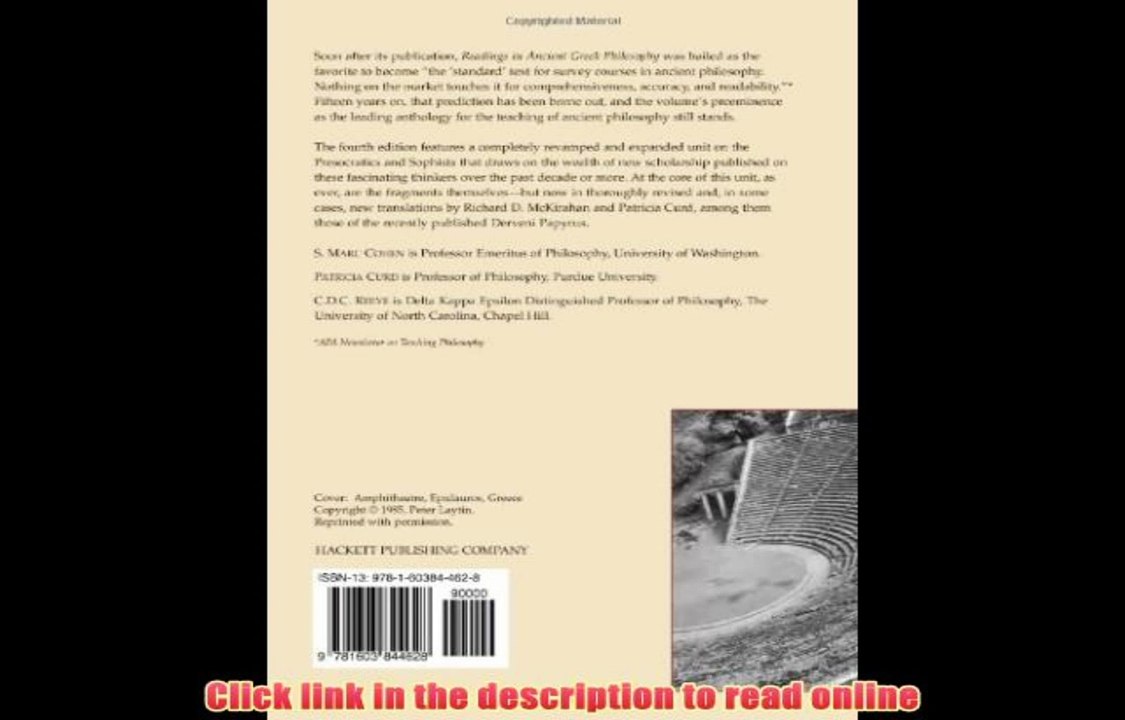 PDF Readings in Ancient Greek Philosophy: from Thales to Aristotle PDF Book