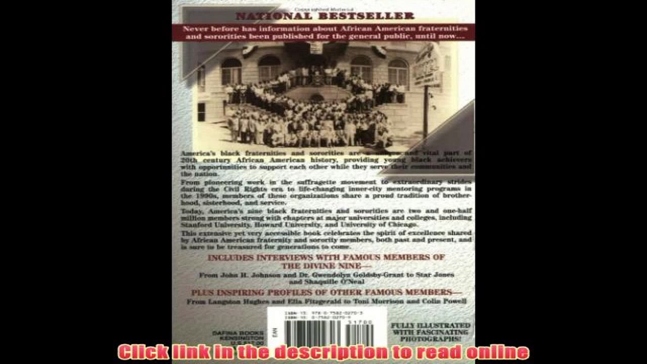PDF The Divine Nine: The History of African American Fraternities and Sororities ePub Online