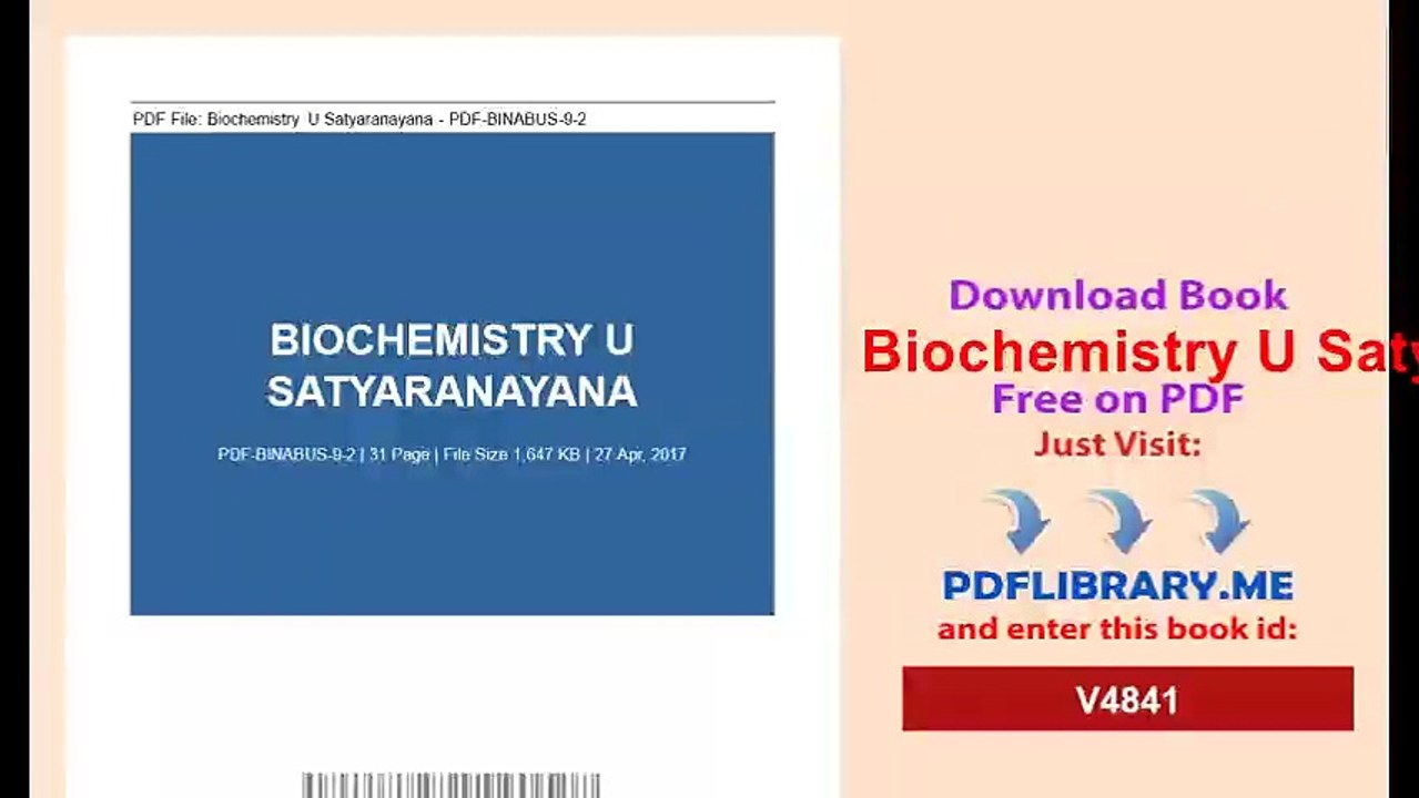 Biochemistry U Satyaranayana