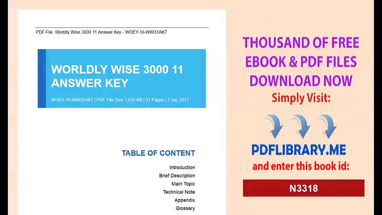 Worldly Wise 3000 11 Answer Key