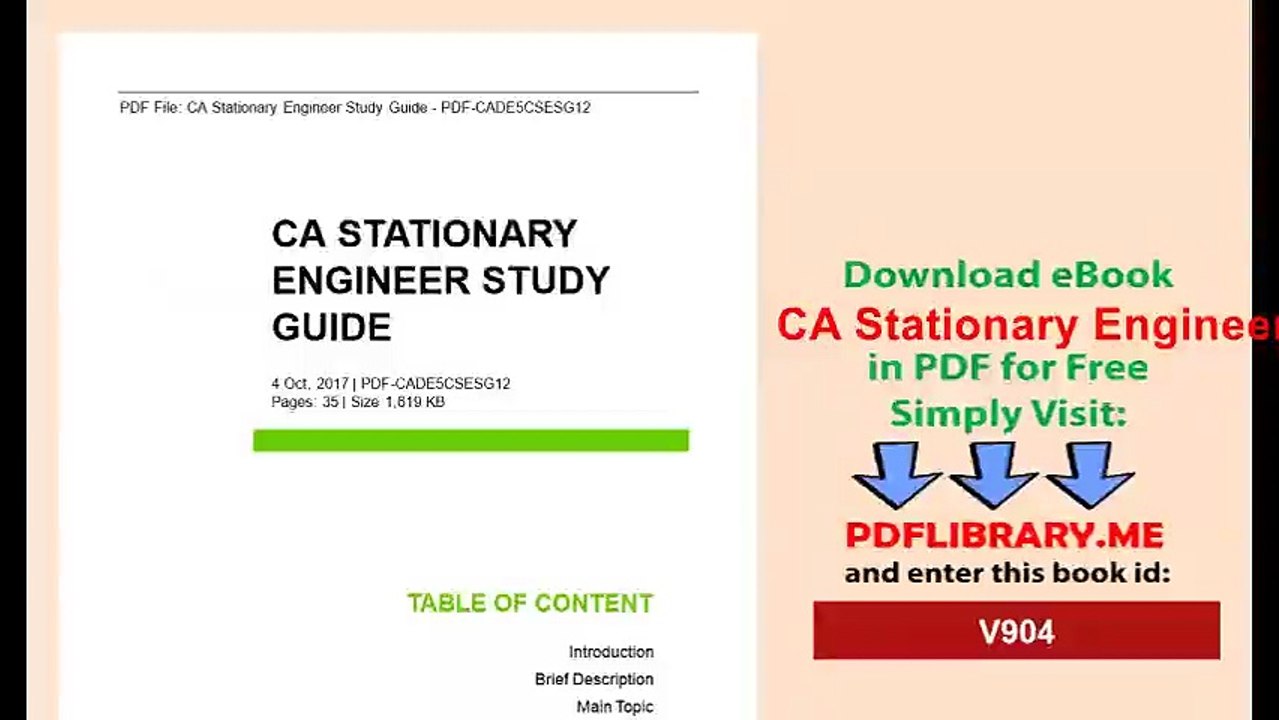 CA Stationary Engineer Study Guide