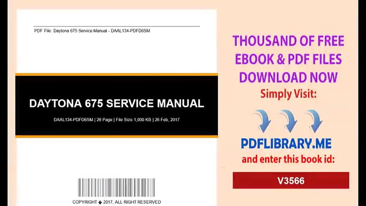 Daytona 675 Service Manual