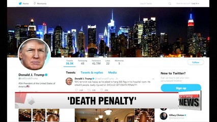 Trump urges death penalty for NYC truck attacker