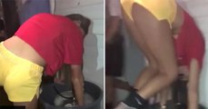 Drunk Girl Attempts To Do A Keg Stand By Herself