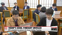 S. Korea's Blue House unveils Trump's itinerary in Seoul
