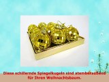 Packung 12  40mm Spiegelkugeln  Disco Baubles  Weihnachtsbaum Dekorationen Gold