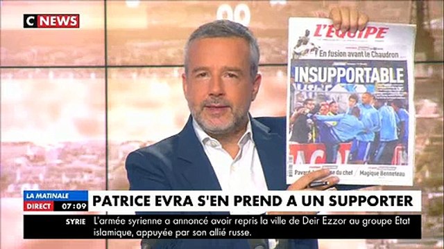 Les images de Patrice Evra pétant les plombs et frappant un supporter de l'OM hier soir à Guimaraes