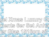 Kugel Xmas Luxury Ornaments 6er Set Anhänger Glas 1516cm silber Baumschmuck