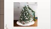 AerWo Faux Pelz Weihnachtsbaum Rock Herrlicher und eleganter Weißer BaumRock für