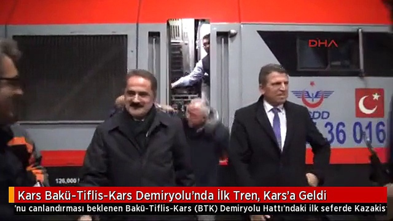 Kars Bakü-Tiflis-Kars Demiryolu'nda İlk Tren, Kars'a Geldi