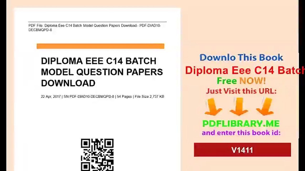 Diploma Eee C14 Batch Model Question Papers Download