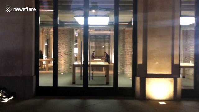 Apples fans wait outside London store for iPhone X