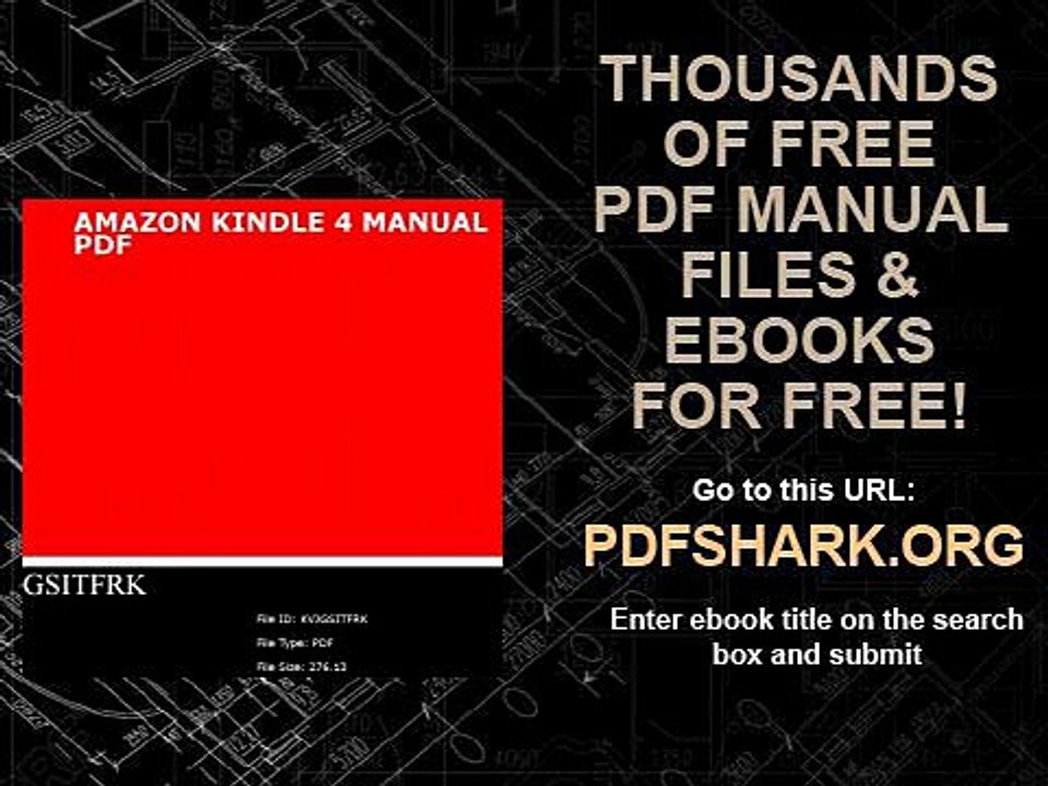 Amazon Kindle 4 Manual Pdf