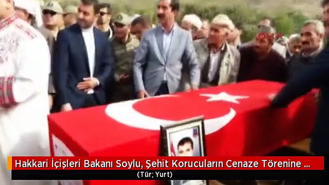 Hakkari İçişleri Bakanı Soylu, Şehit Korucuların Cenaze Törenine Katılmak Üzere Şemdinliye Gitti 2