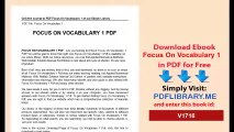 Focus On Vocabulary 1