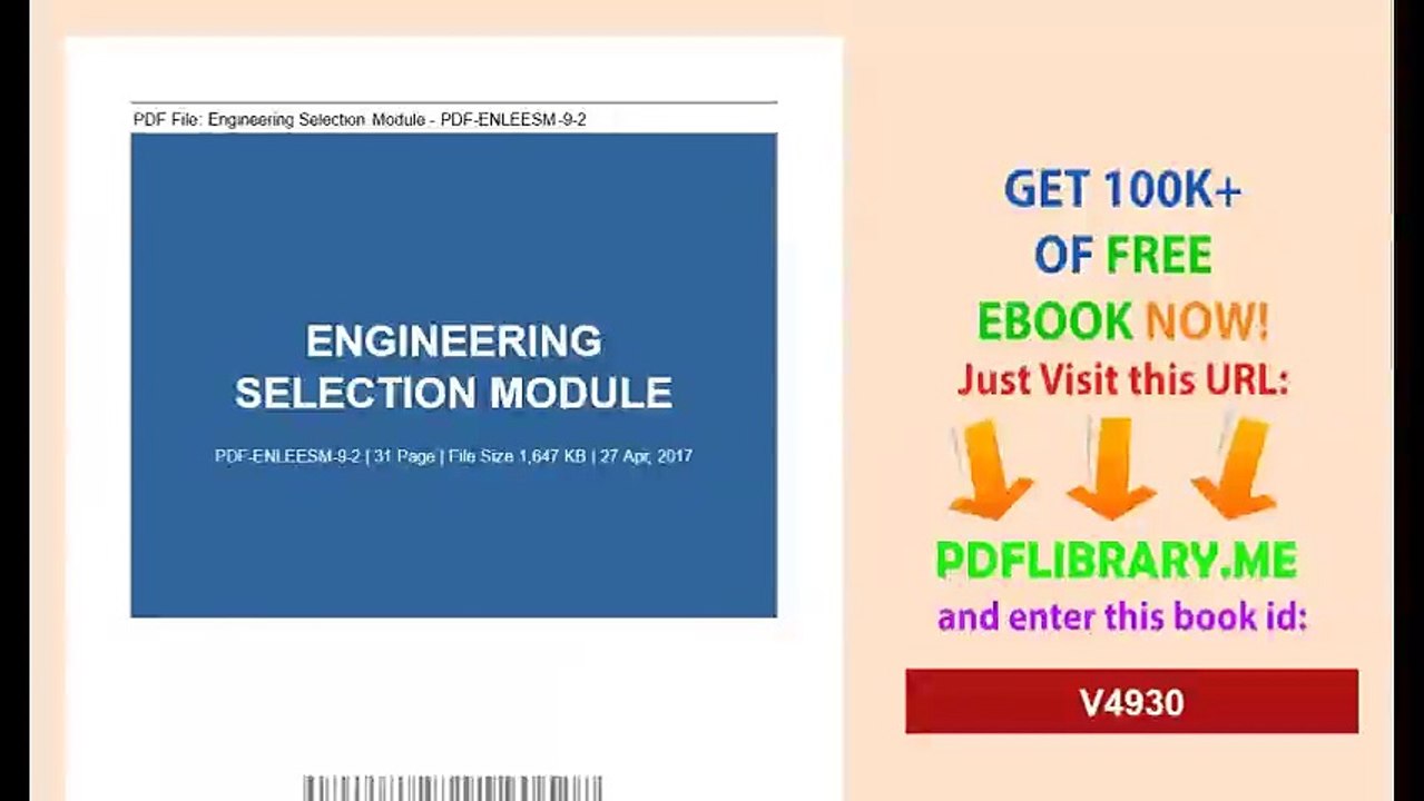 Engineering Selection Module