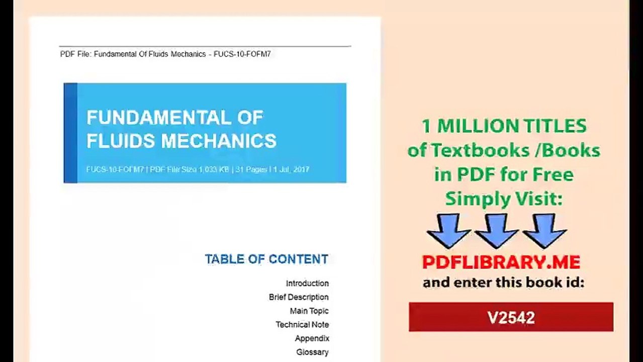 Fundamental Of Fluids Mechanics