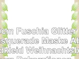 30cm Fuschia Glitter Masquerade Maske  Abendkleid  Weihnachtsbaum Dekorationen