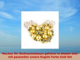 64 Stück Deluxe sortiert Weihnachtsbaum bagattelle Dekoration Set Gold