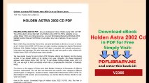 Holden Astra 2002 Cd