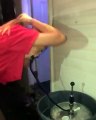 Girl Attempts To Do A Keg Stand By Herself