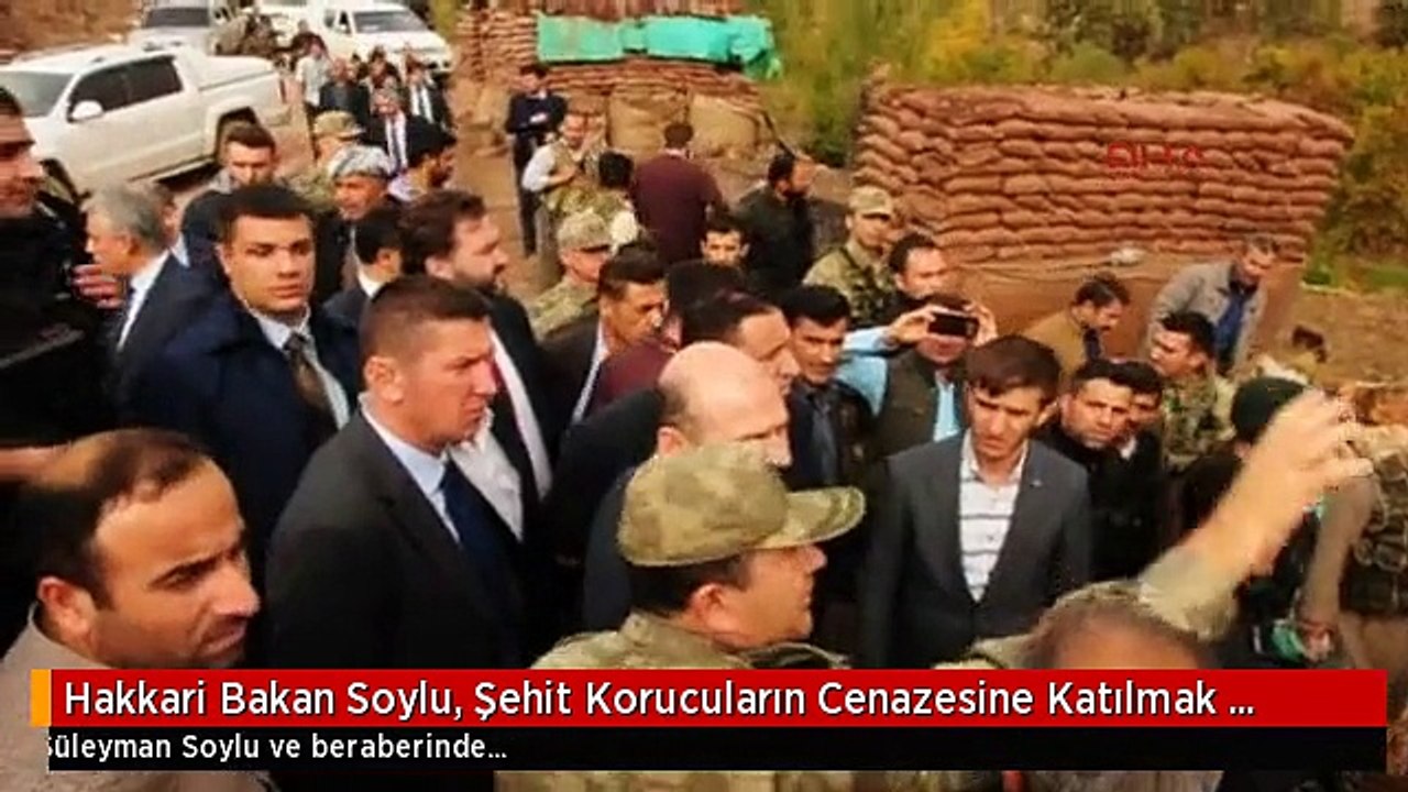 Hakkari Bakan Soylu, Şehit Korucuların Cenazesine Katılmak İçin Hakkari'de