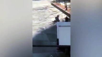 Suspect filmed fleeing police after bike lane attack