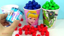 Cookie Monster Play Doh Surprise Cups Disney Princess Finding Dory Buzz Lightyear Shopkins Toys