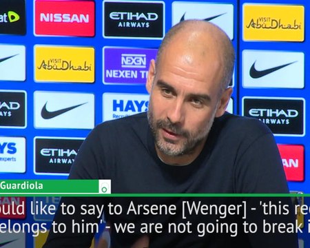 Invincibles record belongs to Arsenal and Wenger - Guardiola