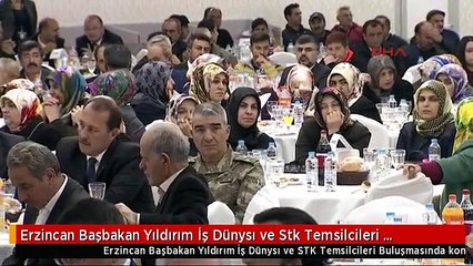 Erzincan Başbakan Yıldırım İş Dünysı ve Stk Temsilcileri Buluşmasında Konuştu