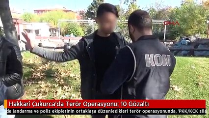 Hakkari Çukurca'da Terör Operasyonu: 10 Gözaltı