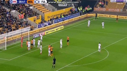 Romain Saïss Goal! Wolves Vs Fulham 1-0! 04-11-2017