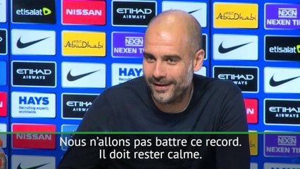 11e j. - Guardiola : "On ne battra pas le record d'invincibilité d'Arsenal"