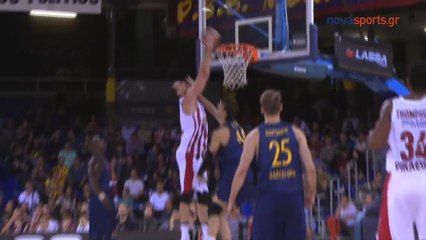 Το ΕΚΡΗΚΤΙΚΟ Κάρφωμα του Νίκολα Μιλουτίνοβ - Μπαρτσελόνα vs Ολυμπιακός - 03.11.2017