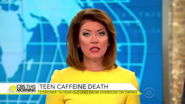 Coroner says teen died from too much caffeine