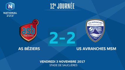 J12 : AS Béziers - US AVRANCHES MSM (2-2), le résumé