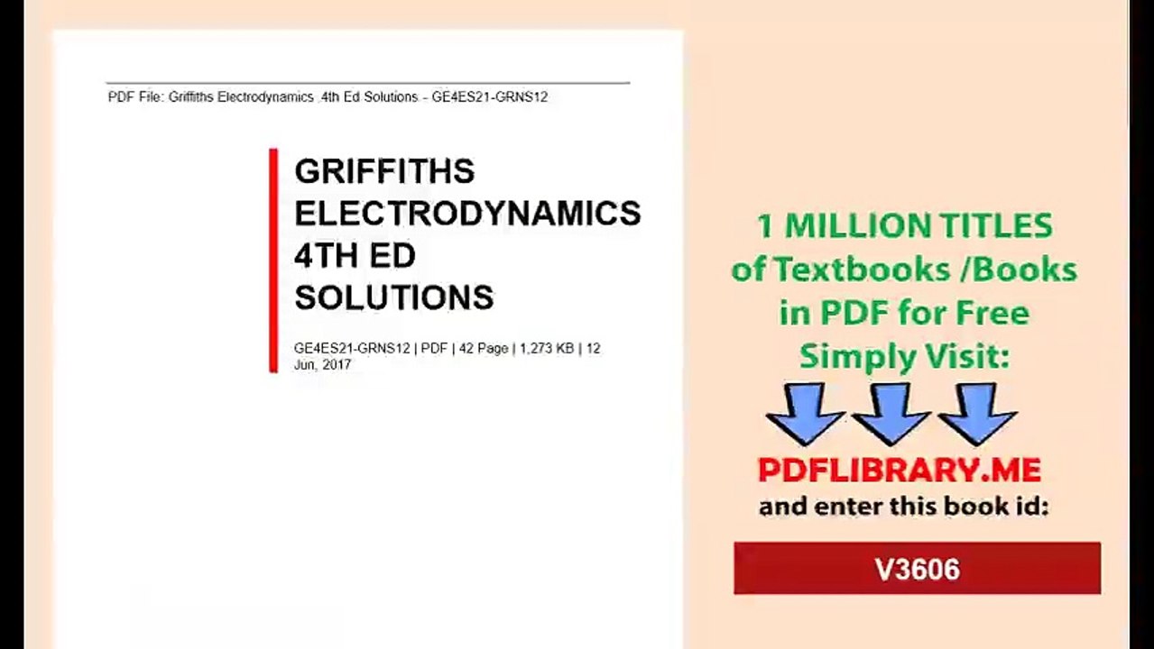 Griffiths Electrodynamics 4th Ed Solutions