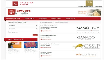 Malta’s Prominent Legal Portal for Law Firms