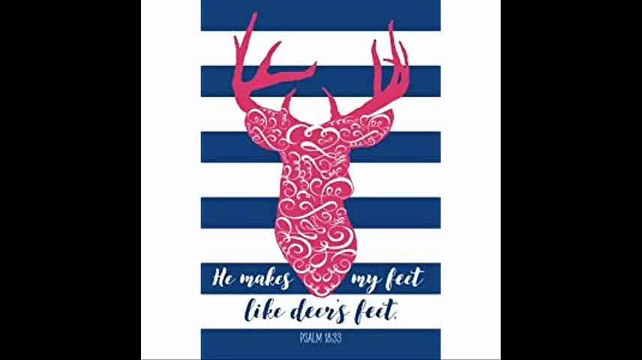 He Makes My Feet Like Deer's Feet, And Sets Me On High Places (6x9 Journal) Lined Writing Notebook, 120 Pages Cobalt