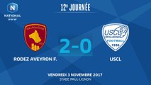 J12: Rodez Aveyron F. – USCL (2-0), le résumé
