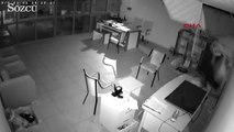 Hırsızın sakarlığı güvenlik kamerasında