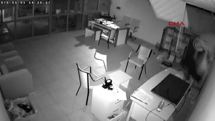 Hırsızın sakarlığı güvenlik kamerasında