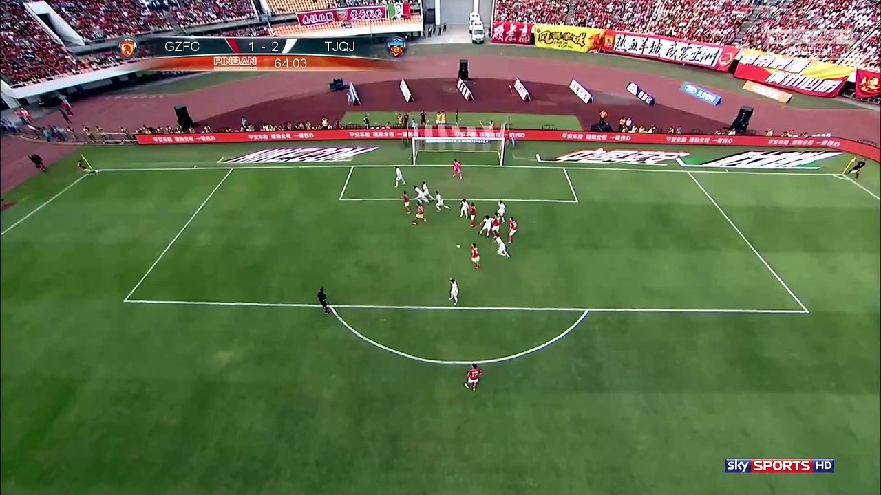 1-2 Feng Xiaoting Goal China  Super League - 04.11.2017 Guangzhou Evergrande 1-2 Tianjin Quanjian