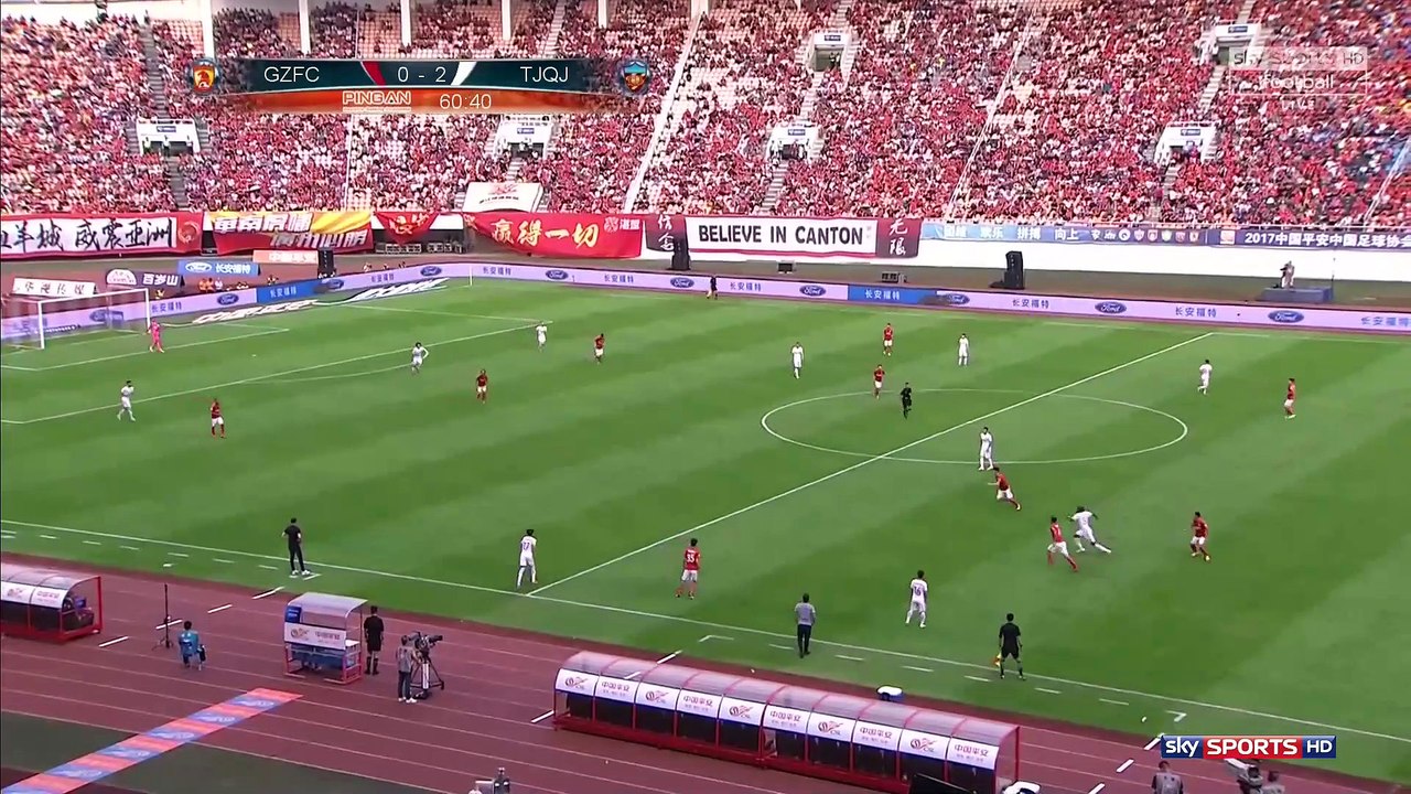 0-2 Sun Ke Goal China  Super League - 04.11.2017 Guangzhou Evergrande 0-2 Tianjin Quanjian