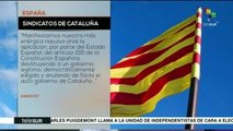 España: sindicatos rechazan persecución contra funcionarios catalanes