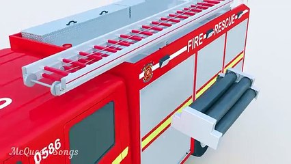 Fire Truck Assembly for Kids | Learn Emergency Vechicles Colors for Children | Nursery Rhymes Songs
