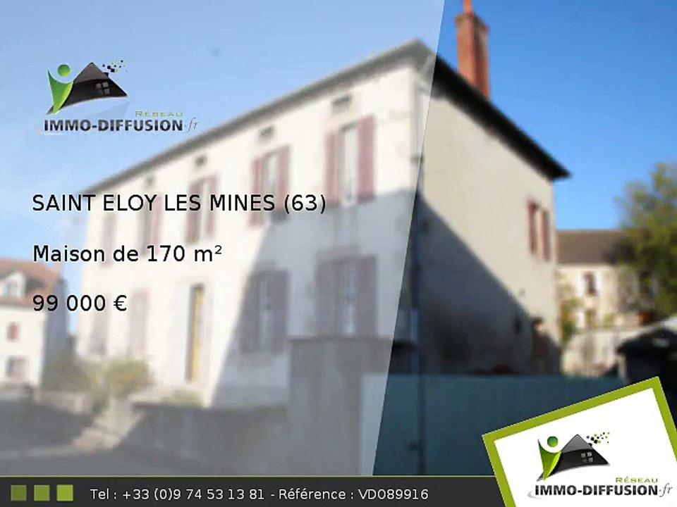 Maison A vendre Saint eloy les mines 170m2 - 99 000 Euros